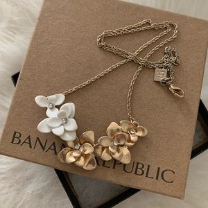 Two-Toned Floral Necklace (Banana Republic)